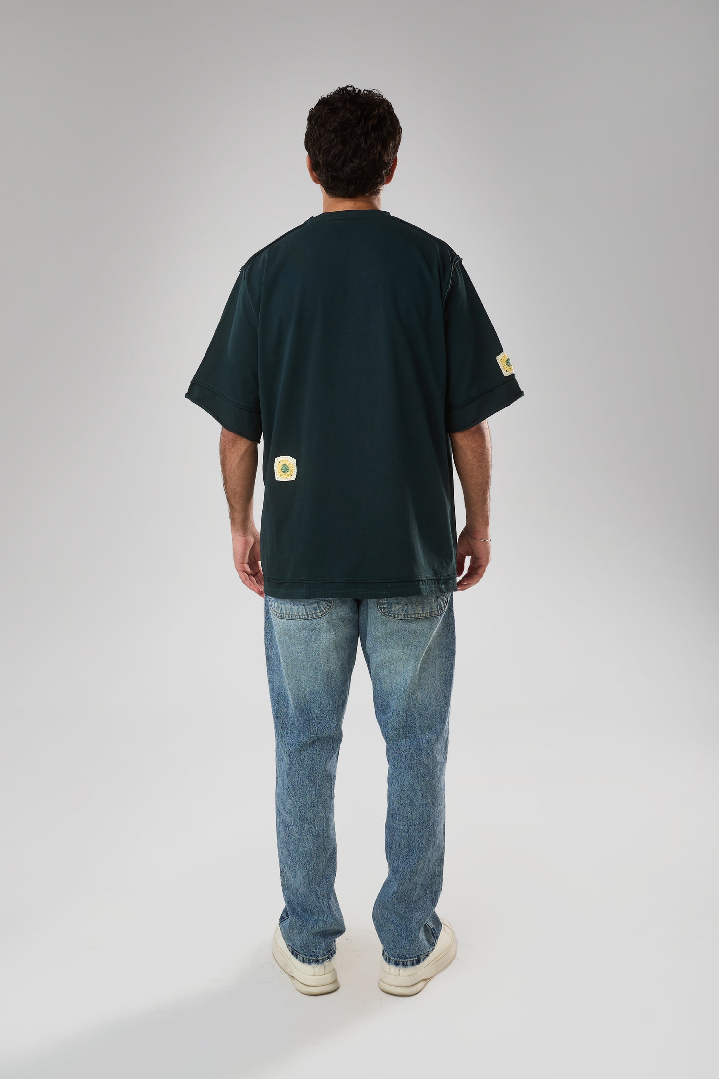 Granny Patched Unisex T-shirt, Dark Green