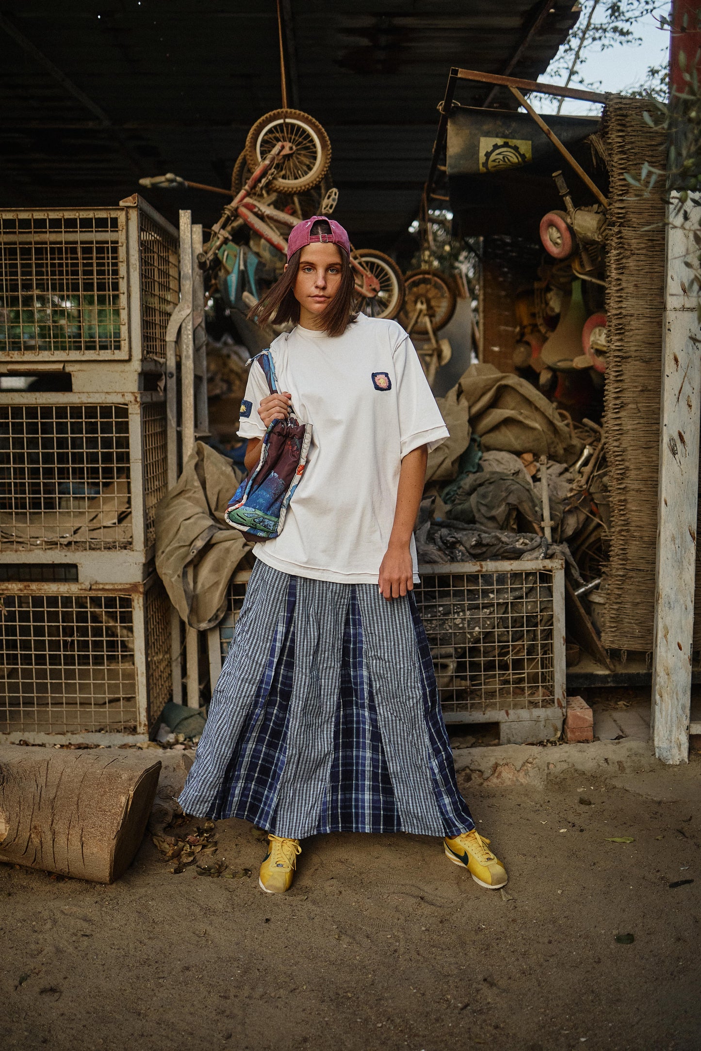 Granny Patched T-shirt, White