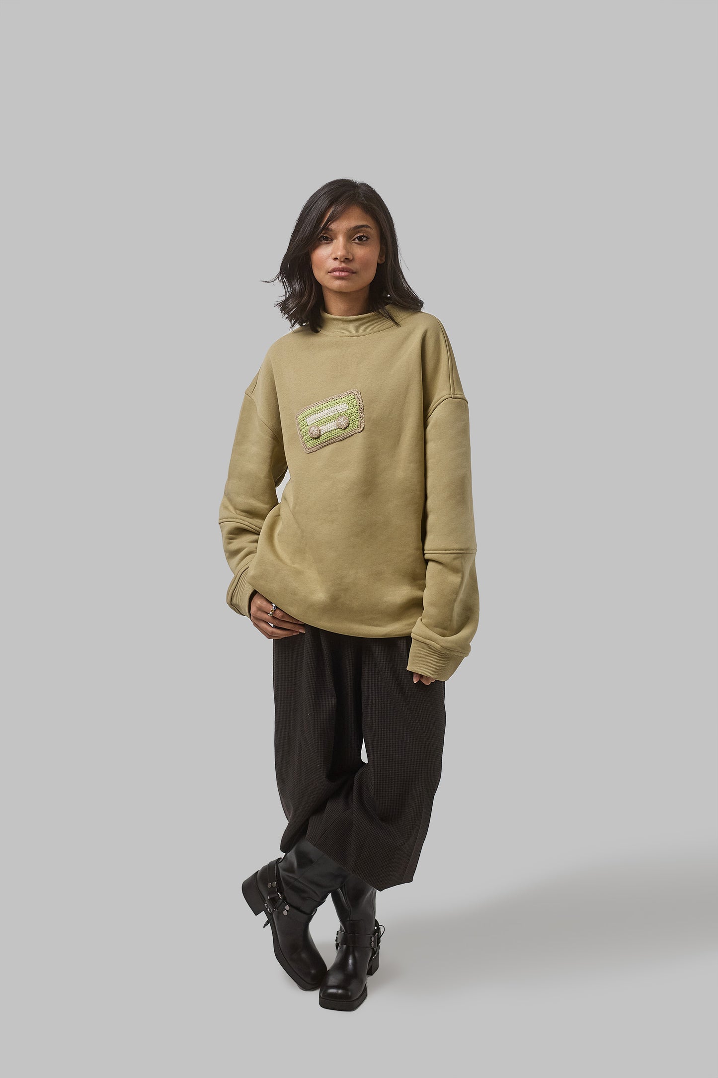 Mixtape Crewneck, Beige