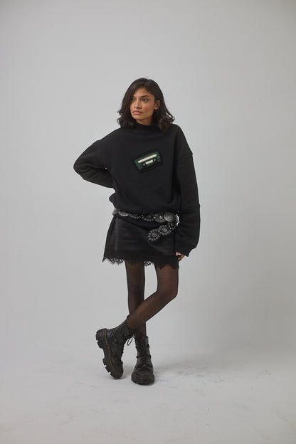 Mixtape Crewneck, Black