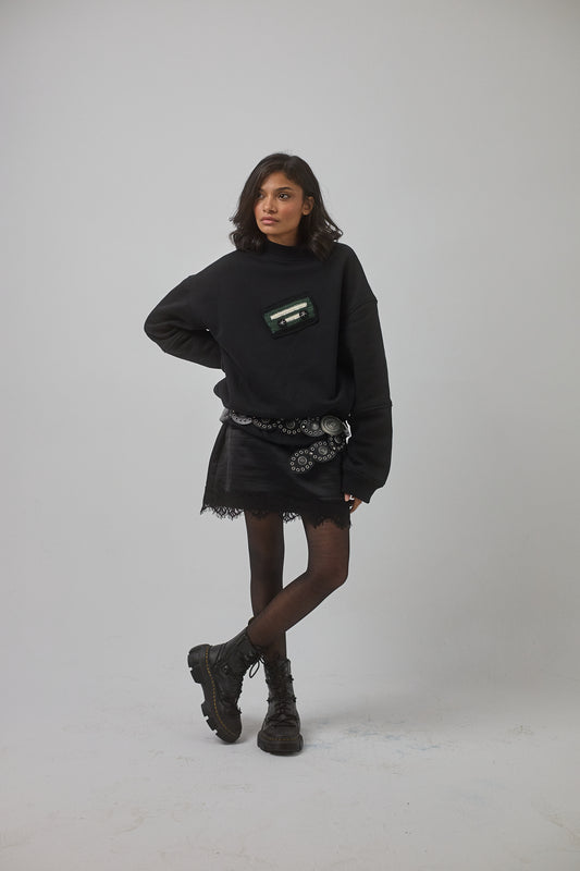 Mixtape Crewneck, Black