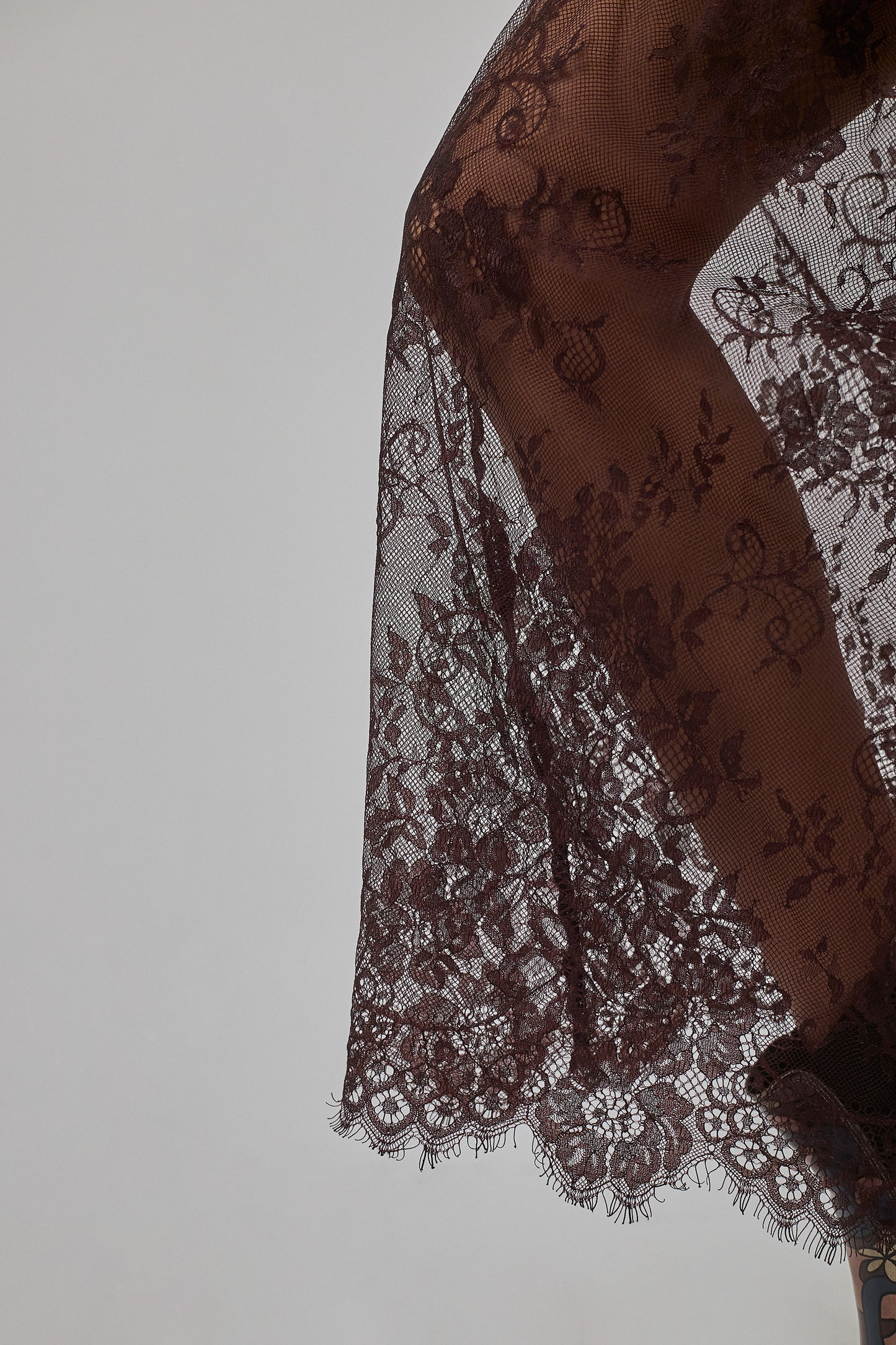 Laced Hoodie Dress, Burgundy