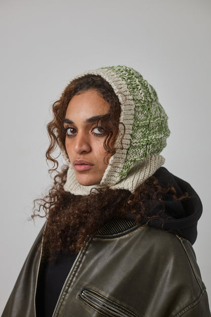 Knitted Ribbed Waffle Balaclava