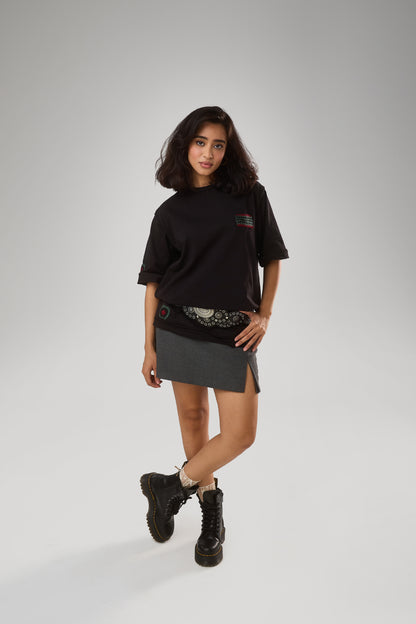 Granny Patched T-shirt, Black