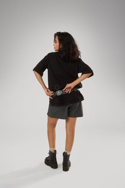 Granny Patched T-shirt, Black