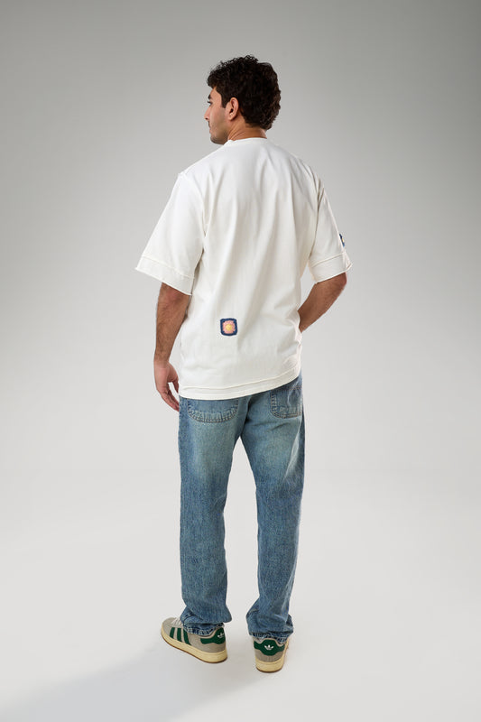 Granny Patched T-shirt, White