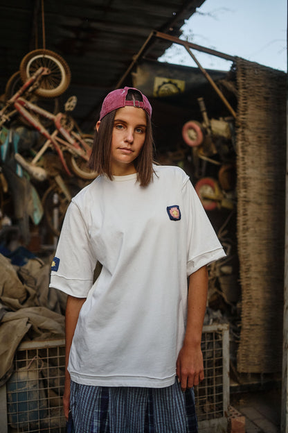 Granny Patched T-shirt, White